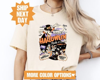 Retro Mickey Halloween Trick Or Treat Shirt, Disney Halloween Party Shirt, Disney Halloween Shirt, Disney Mickey’s Halloween Trick or Treat
