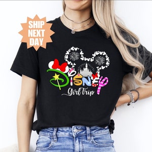 Disney Castle 2024 Shirts, Disney Girls Trip 2024, Disney Women Cruise Shirt, Disney Castle Shirt, Cartoon Besties T-Shirt, Disneyland Trip