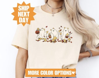 Retro Pooh Ghost Halloween Shirt, Winnie The Pooh Halloween Shirt, Spooky Season Shirt, Winnie The Pooh Fall Sweatshirt, Ghost Pooh Shirt