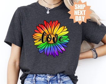Daisy Pride Shirt, Human LGBT T-Shirt, Pride Love Shirt, LGBTQ Pride T-Shirt,  Love Is Love Shirt, Pride Month T-Shirt, Equal Rights T-Shirt