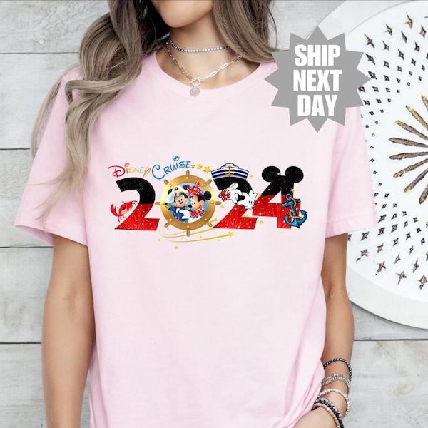 Matching Disney Cruise Shirt, Disney Cruise Family Vacation 2024 Shirt, Mickey and Minnie Disney Cruise Shirt, Captain Mickey Mouse T-Shirt