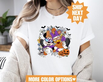 Disney Minnie and Daisy Halloween Shirt, Halloween Disney Shirt, Disneyland Halloween Best Gift, Disney Minnie Daisy Pumpkin, Minnie Daisy