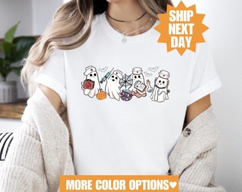Nurse Halloween Sweatshirt, Ghost Nurse Shirt, Funny Halloween Shirt, Healthcare Halloween Shirt, Boo Crew Sweatshirt, Cute Er Nurse Shirt