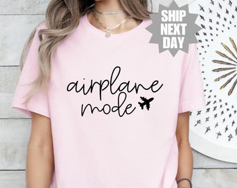 Airplane Mode Shirt, Travel T-Shirts for Women, Adventurer Gift, Gift for Traveler, Airplane Mode, Vacation Shirt, Pilot Shirt, Fun T-Shirt