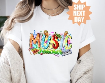 Music Teacher Shirt, Music Teacher Gift, Music Education Shirt, Musical Note Shirt, Music Teacher Appreciation, Music Shirt, Teacher Shirt
