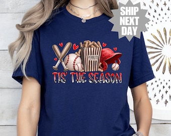 Baseball Tis The Season Shirt, Mom Baseball Shirts, Baseball Game Day Shirt for Women, Sports Mom Shirt, In My Baseball Sister Era T-Shirt