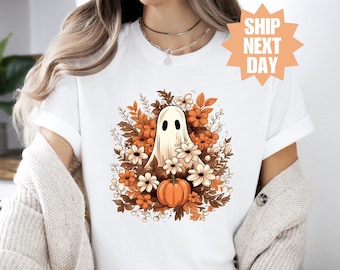 Retro Halloween T-Shirt, Bleiben Sie gruseliges Shirt, gruselige Saison Shirt, Halloween Design Shirt, süße Herbst Shirts für Frauen, Halloween Geschenk für den Herbst