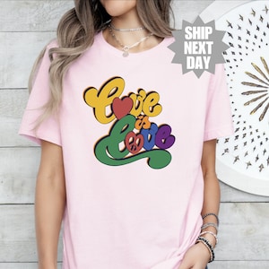 Love is Love Shirt, Pride Shirt, Comfort Colors Shirt, Kindness Shirts, LGBTQ Support T-Shirt, Equality Shirts, Gay Pride Shirt, LGBT Outfit