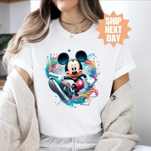 Water Color Mickey And Minnie Shirt, Mickey Disney Shirt, Cute Mickey Mouse T-Shirt, Disney Family Shirt, Magic Kingdom, Disney Characters