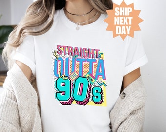 90's Raised Vintage Style Shirt, 90's Raised Vintage Style Shirt, Straight Outta 90's Shirt, 90s Shirt Women, Gift for 90's Lover T-Shirt