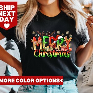 Frohe Weihnachten Shirt, Weihnachtsgeschenk, Weihnachten Familien Shirt, Weihnachts Shirt, 70er Jahre Stil, frohe Weihnachten, frohe Weihnachten, Weihnachtsgeschenk