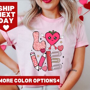 Teacher Valentines Hoodie, Cute Teacher Life Valentines Day Shirt, Teacher Valentine Sweatshirt, Teacher Love Shirt Valentines Day