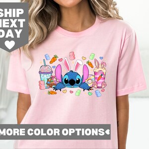 Cute Stitch Easter Shirt, Stitch Happy Easter T-Shirt, Disney Stitch Happy Easter Shirt, Stitch Bunny Shirt, Lilo Stitch Happy Easter Shirt