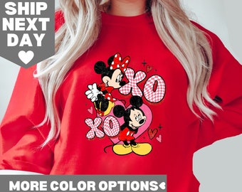 Mickey and Minnie In Love Sweatshirt, Disney Mickey Minnie Valentine Sweatshirt, Mickey and Minnie Sweatshirt, Disney Valentine Day Shirt