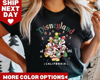 Disneyland Est 1955 Californië comfort kleuren shirt, vintage Disneyland shirt, vintage Walt Disney's Disneyland Est 1955 kerstshirt