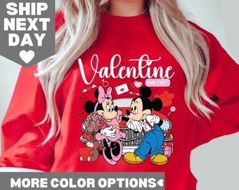 Camiseta de Mickey Minnie Valentine, sudadera Disney Mickey Minnie Love, camiseta de vacaciones del día de San Valentín de Disney, camiseta Mickey Disney Valentine