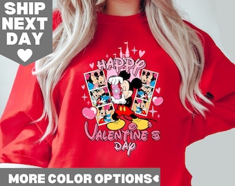 Vintage Mickey and Minnie Sweatshirt, Disney Valentine's Day Shirt, Mickey and Friends Disney Valentine Shirt, Disney Valentines Day Sweater
