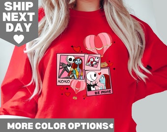 Jack and Sally Valentine Shirt, Jack and Sally Matching Shirt, Nightmare Jack And Sally Valentine Sweatshirt, Jack And Sally Be Mine Shirt
