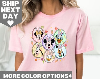 Disney Figuren Ostern Sweatshirt, Unisex Disney Ostertag T-Shirt, Disney Osterei Shirt, Disney Familie Ostern, Disney Ostern Shirt