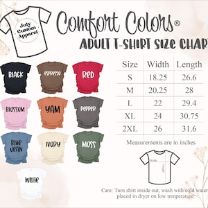 a t - shirt size chart for a child's t - shirt