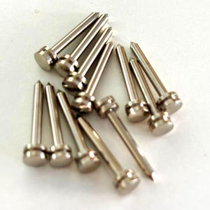 Pack Of 12 Accordion Bellows Pins. Size: 18.9mm X 1.8mm. Accordion Repair Parts. Brass. - UK