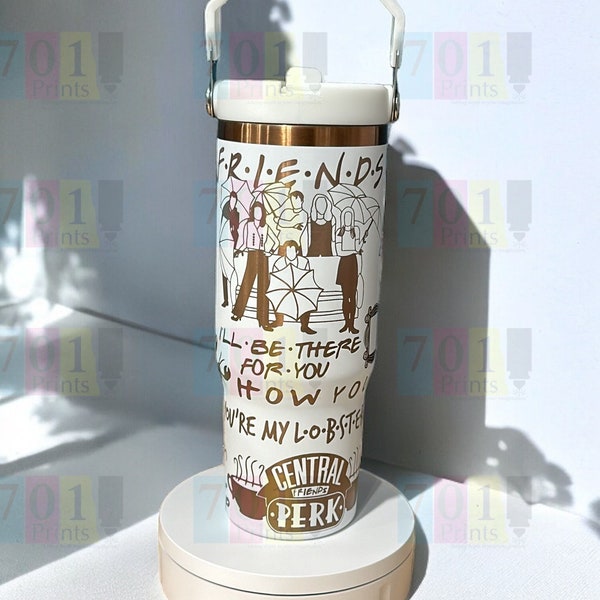 Friends Tumbler Engraved 40 oz, You Are My Lobster Design, Pivot Pivot, Chandler Tumbler, Central Perk Cup, Engraved Copper Tumbler for Teen