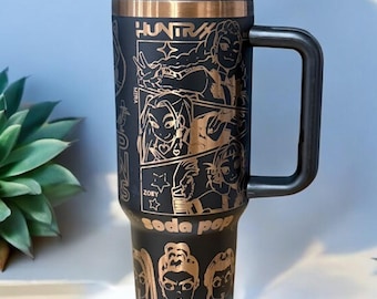 Aangepaste KPOP Demon Hunter-beker, gegraveerde kinderwaterfles