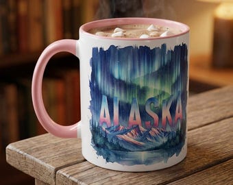 Alaska Northern Lights Mug | Accent Coffee Mug 11oz 15oz