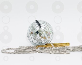 Bling Disco Lash Tech Stock Photo – Beauty Branding Image for Eyelash Extension Marketing