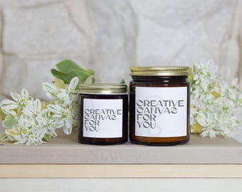 Amber Candle Mockup Bundle: 4oz & 9oz Scented Candles (Digital Download)