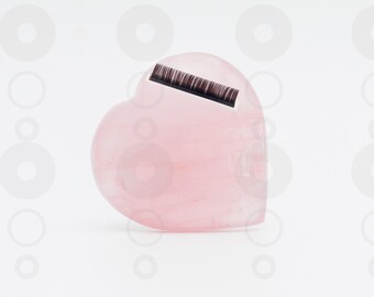 Minimalist Lash Strip Photo – Hi-Res  @300 DPI – Chic Digital Download for Lash Techs, Salons, and Beauty Branding - Pink Heart