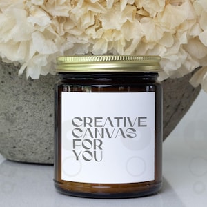 Amber Candle Mockup| Scented Candle Mockup|  Minimal Gold Lid Mockup| Organic Mock