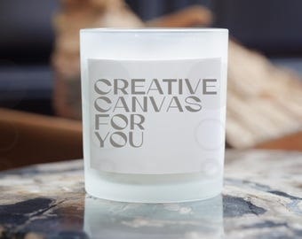 Frosted Candle Mockup: 11oz Wood Wick Candle (JPG Digital Download)