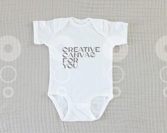 Baby Mockup – White Rabbit Skins 4424 Bodysuit Flat Lay Photo for POD