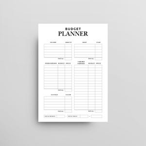 All-in-One Budget Planner Printable | Monthly Expense Tracker | Financial Planner PDF | Bill Organizer | Digital Budget Sheet A4 A5 US
