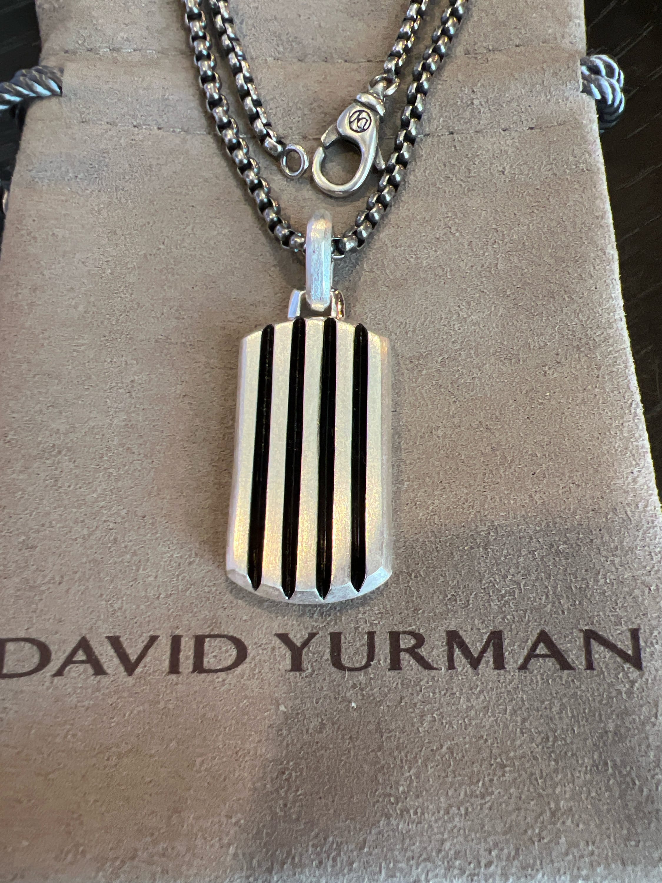 Dog Tag David Yurman Chevron David Yurman Chevron Dog Tag