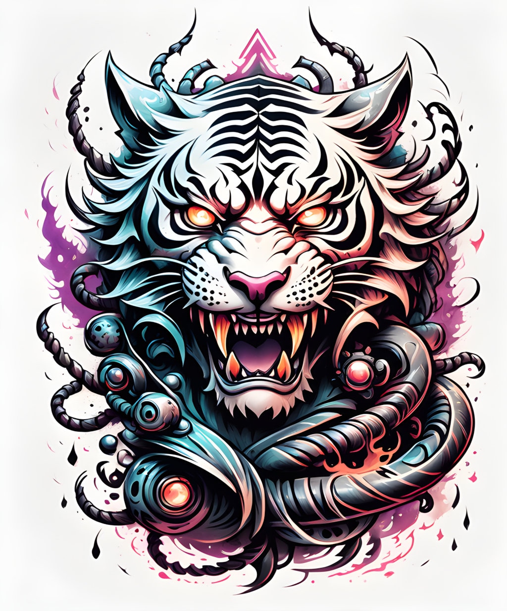 8 Tiger Tattoo Art Designs by RJ Derby - Etsy