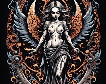 3 Angel Illustrated Designs by RJ Derby