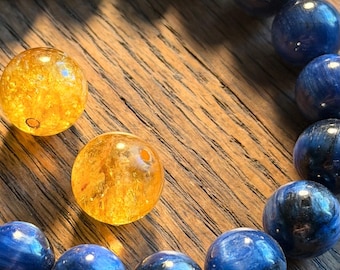 Ultra Chatoyant 11.6mm Blue Kyanite Bracelet