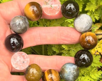 The Earth and Ether Giant Crystal Bead Bracelet