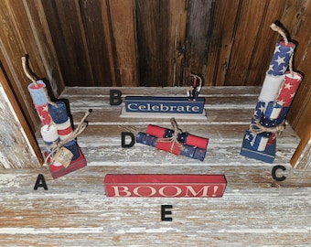 Red white and blue decorations