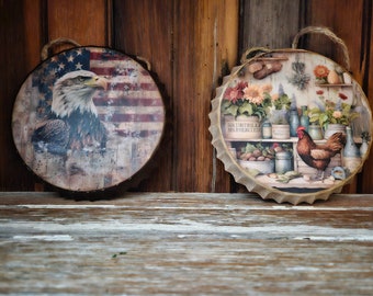 Bottle cap wall decor