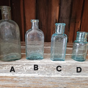 Vintage glass bottles