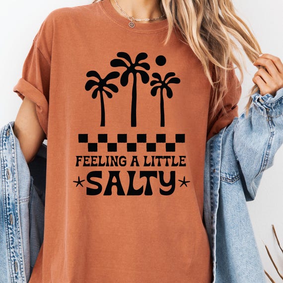 Retro Beachy shirt Boho Beach shirt,  Salty Beach Shirt Gift For Her,  Mom Beach Shirt Beach Vacation shirt,  funny salty shirt for her