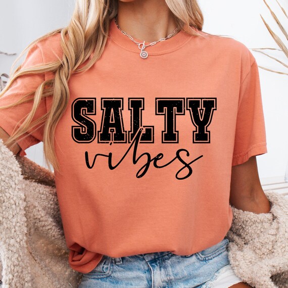Jesus T Shirt Salty Vibes T-Shirt, Christian T Shirt  Inspirational Shirt,Bible faith T-Shirt,Gift For Her  Christian Tshirts Religious Gift