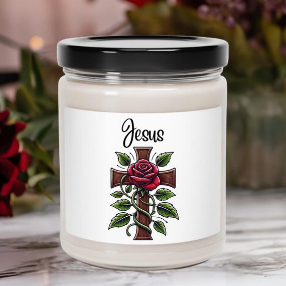 Jesus Religious Scented Soy Candle, 9oz Christian Gift, Eco Friendly Home Decor, Religious Candle, Religious Gift, Christian Candle Soy gift