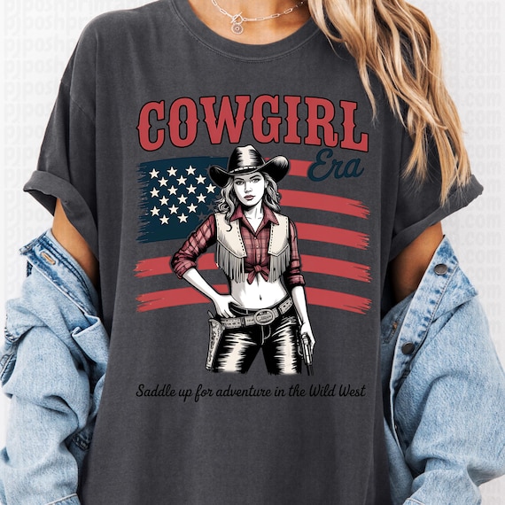 Cowgirl Era Shirt, Western Tee for Country Lovers, Rodeo Gift American West Shirt