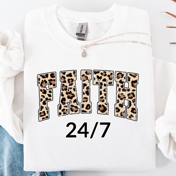 Faith Shirt, Leopard Print shirt for Believers, Spiritual Gift