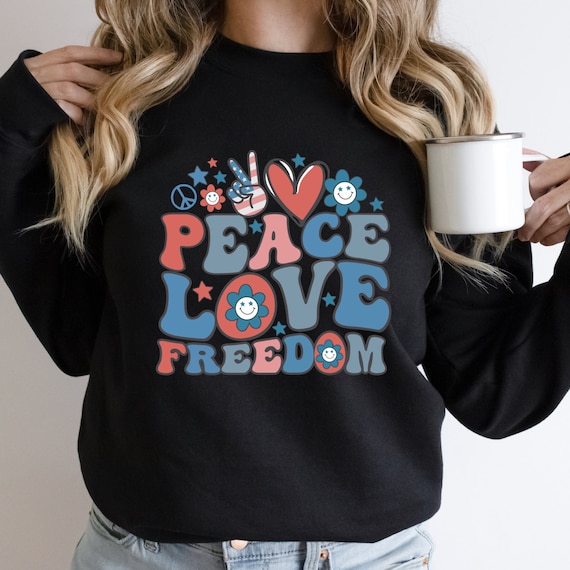 Patriotic Shirt, Peace Love America, Memorial Day Shirt, Peace Love Freedom, Fourth Of July Shirt, Merica Shirt, Usa Flag Shirt,