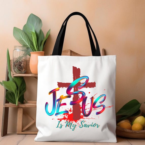 Religious Tote Bag, Christian Gift Tote, Jesus Tote Bag, Inspirational Tote, Faith Tote, Biblical Tote Bag, Religious Gift Tote